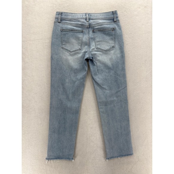 LuLaRoe With Love Straight Leg Jeans Womens 28 Ankle Raw Hem Stretch Denim Pants - Picture 12 of 13